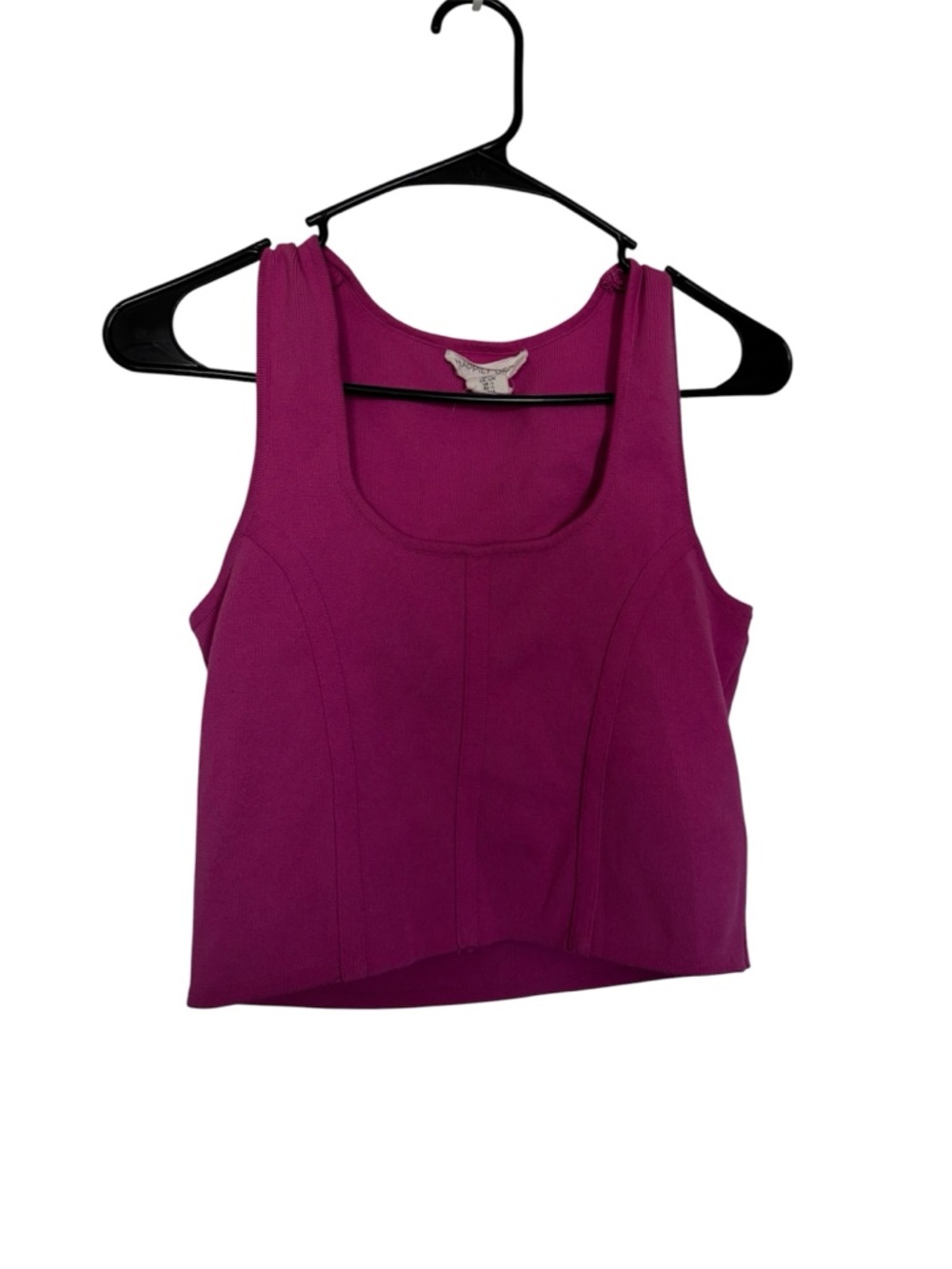 Happily Grey Bright Pink Structured Crop Tank 💖